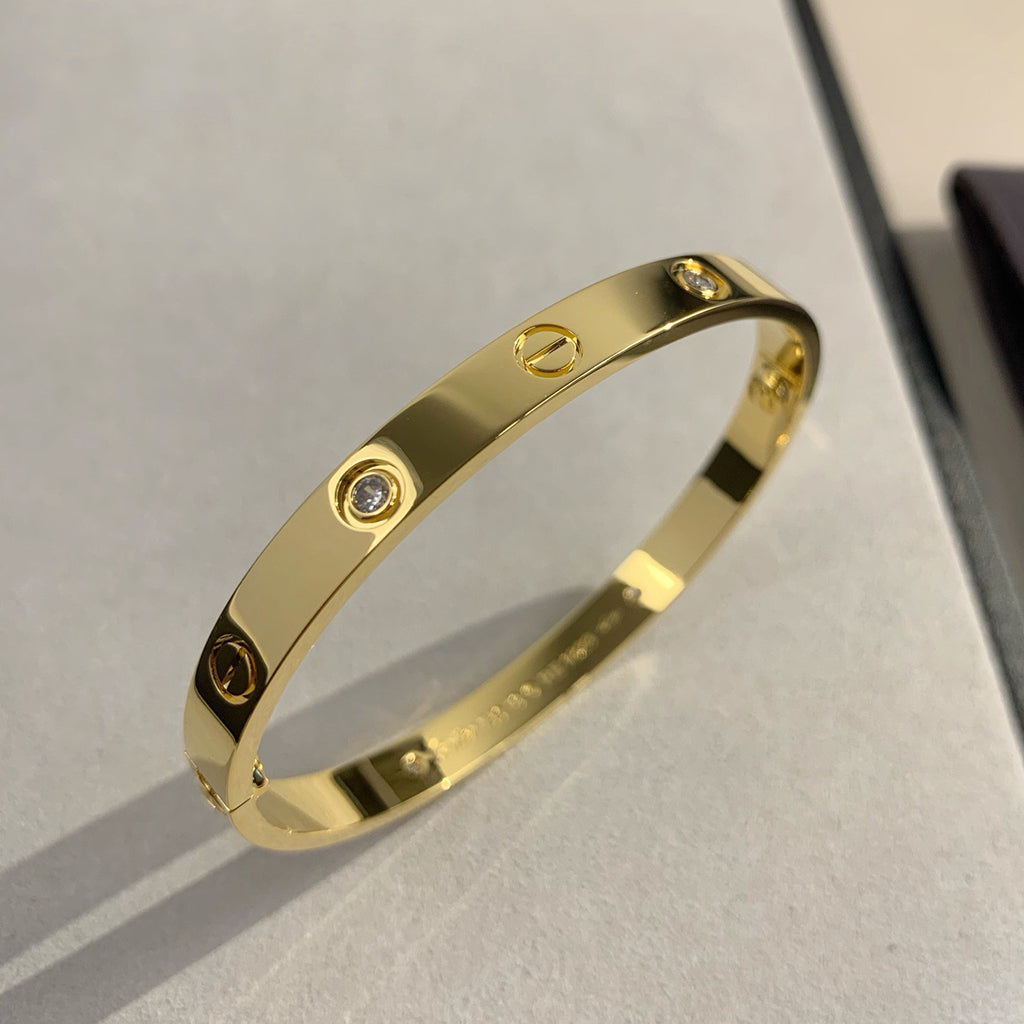 [AURORA]LIEBESARMBAND 6,1 MM 4 DIAMANTEN 
