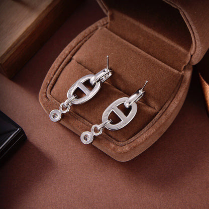 [AURORA]HM CHAINE DIAMOND EARRINGS