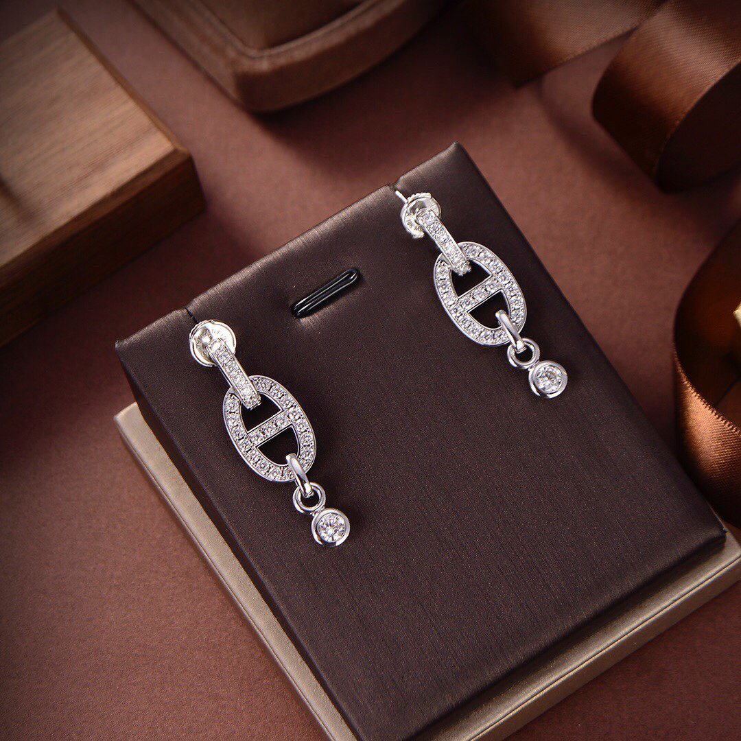 [AURORA]HM CHAINE DIAMOND EARRINGS