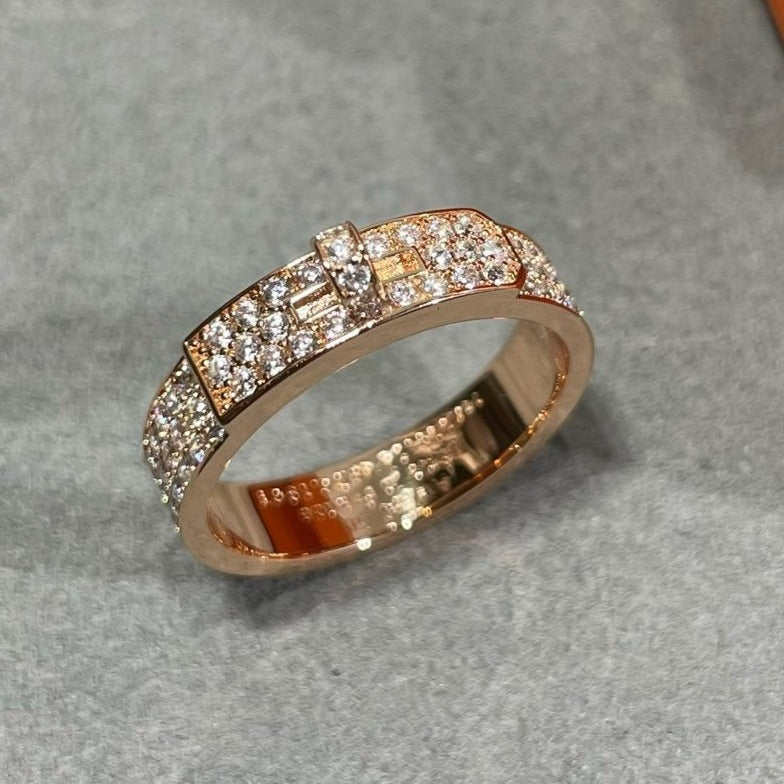 [AURORA]KELLY ROSÉGOLD-DIAMANTRING