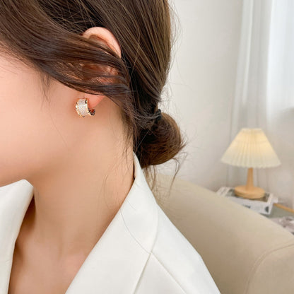 [AURORA]ZERO 1 DIAMOND PAVED EARRINGS