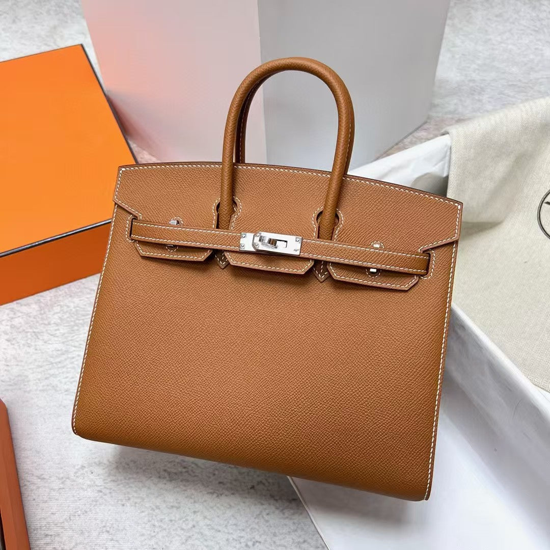 HM BIRKIN 25CM GOLD TOGO LEATHER SILVER HARDWARE