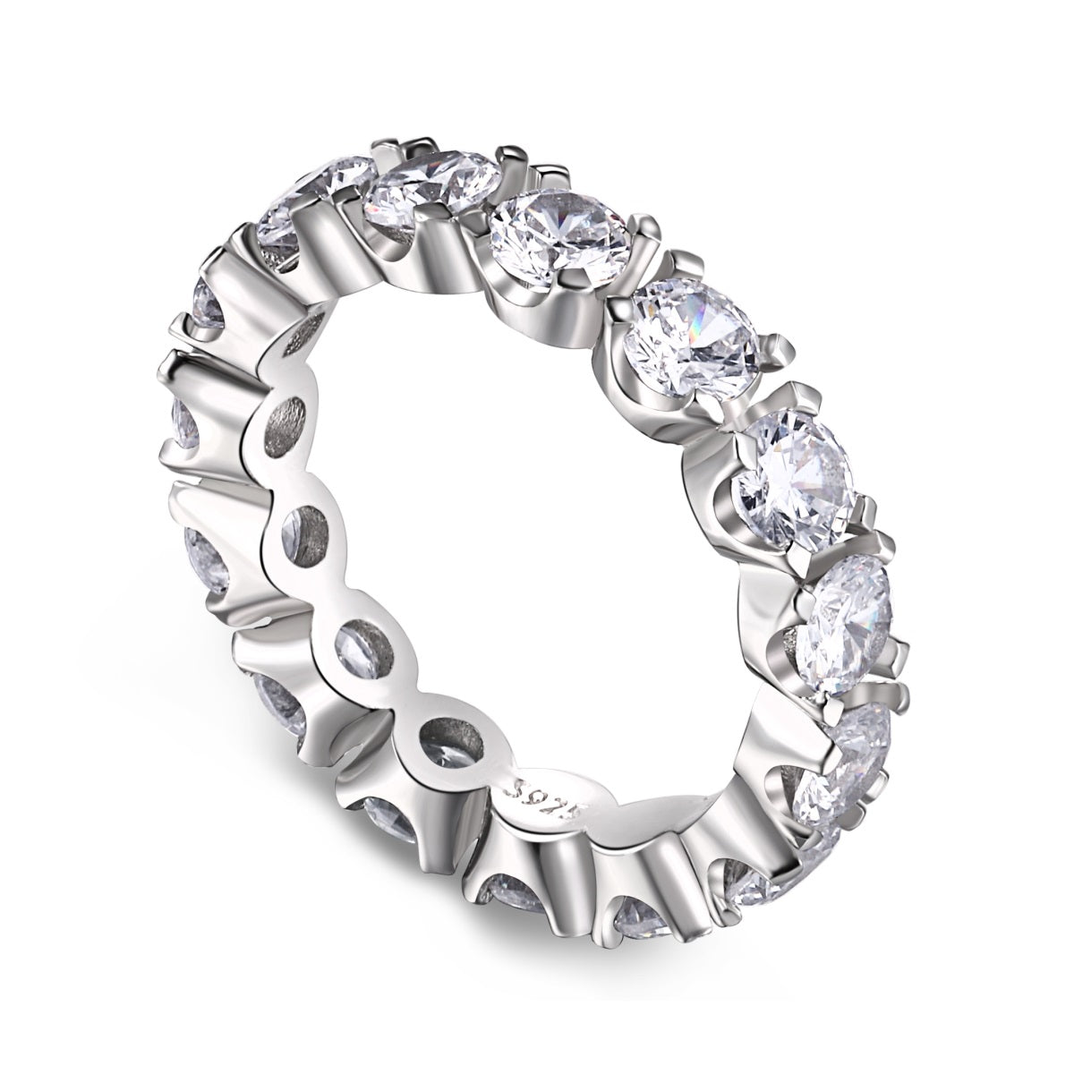 [AURORA]Eternity Round Cut Tennis Ring