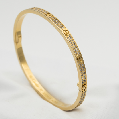 [AURORA]LOVE BRACELET 3.65MM DIAMOND-PAVED