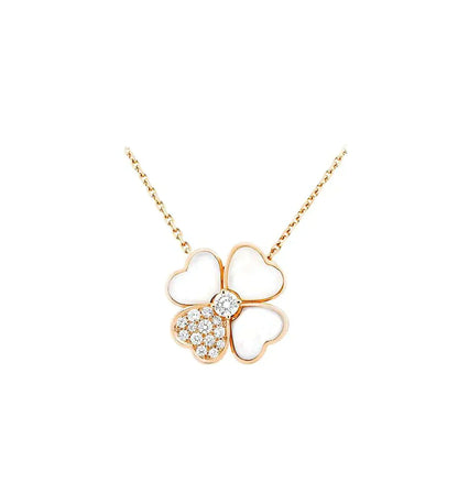 [basloveJW]CLOVER MOP DIAMOND ROSÉGOLD HALSKETTE