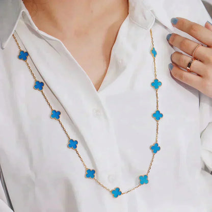 [AURORA]CLOVER 20 MOTIFS TURQUOISE GOLD