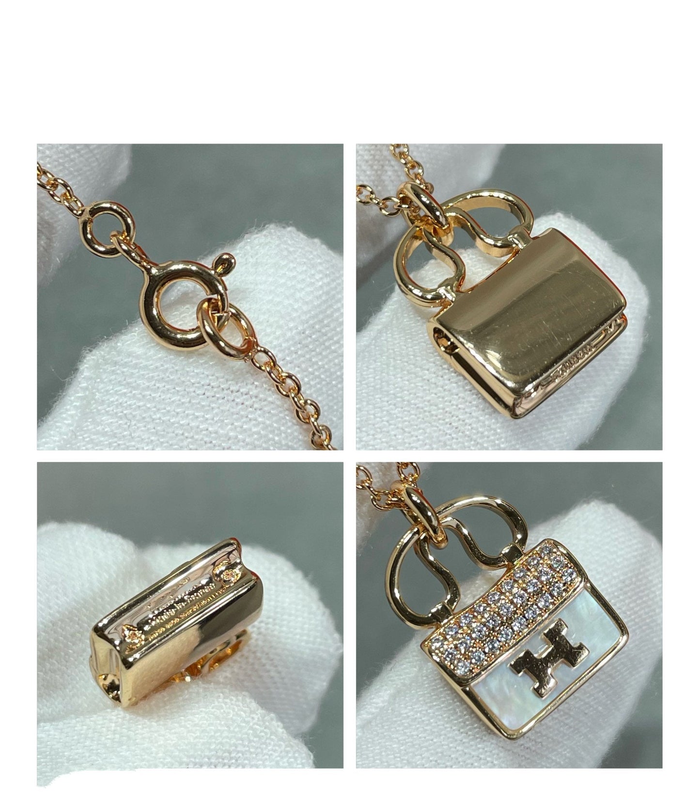 [AURORA]H CIRCE MOISSANITE ANHÄNGER HALSKETTE GOLD