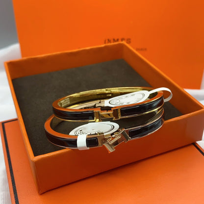[AURORA]CLASSIC HM CLIC SCHWARZES 8MM EMAILLEARMBAND