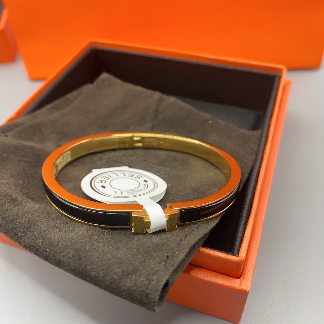[AURORA]CLASSIC HM CLIC SCHWARZES 8MM EMAILLEARMBAND