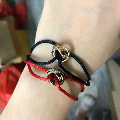 [AURORA]TRINITY THREE-COLOR THREE-RING BRACELET