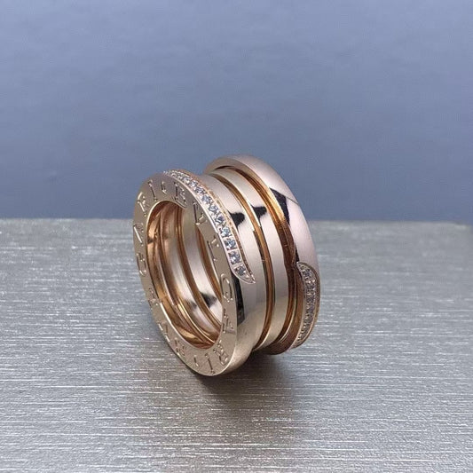 [AURORA]ZERO 1 ROCK HALF CIRCLE DIAMOND ROSE GOLD