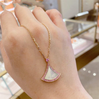 [AURORA]DREAM NECKLACE MOP DIAMOND PINK