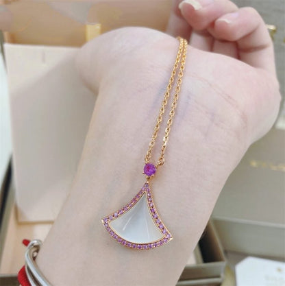 [AURORA]DREAM NECKLACE MOP DIAMOND PINK