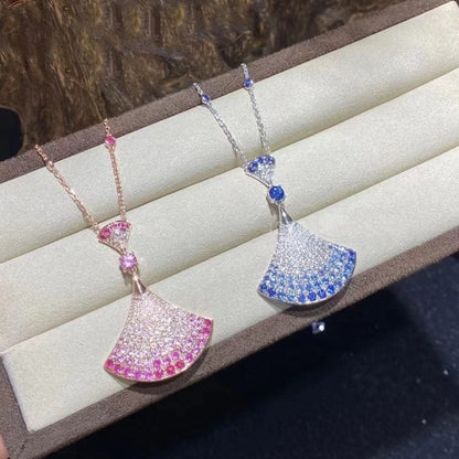 [AURORA]DREAM NECKLACE AGATE SILVER DIAMOND