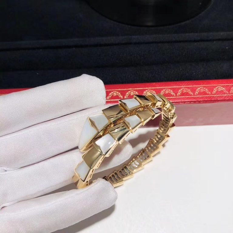 [AURORA]SERPENTI-ARMBAND MOP GOLD