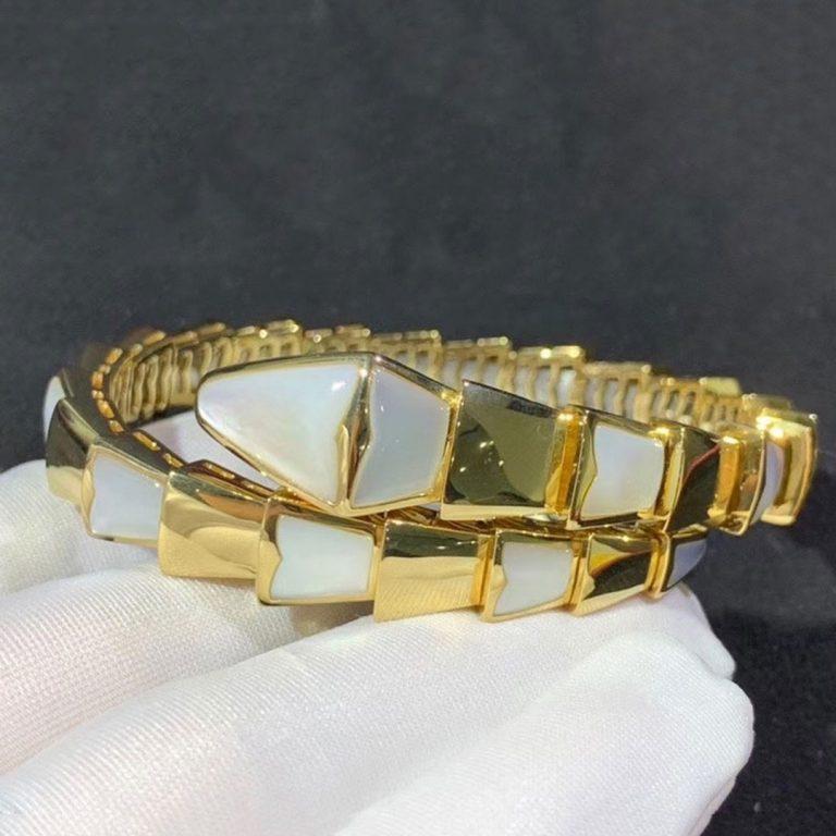 [AURORA]SERPENTI-ARMBAND MOP GOLD