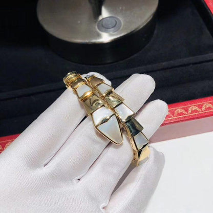 [AURORA]SERPENTI-ARMBAND MOP GOLD