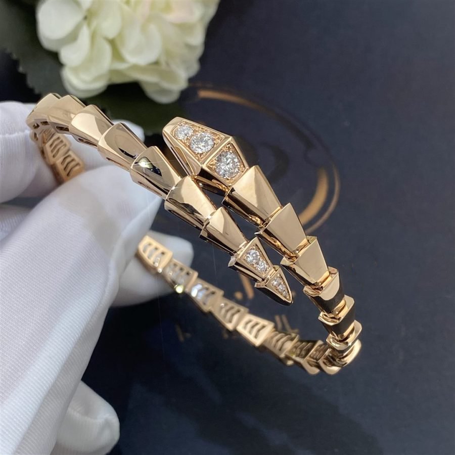 [AURORA]SERPENTI ARMBAND DIAMANTEN ROSÉGOLD