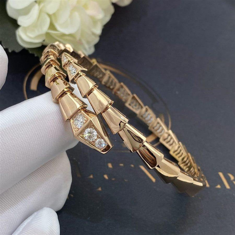 [AURORA]SERPENTI ARMBAND DIAMANTEN ROSÉGOLD