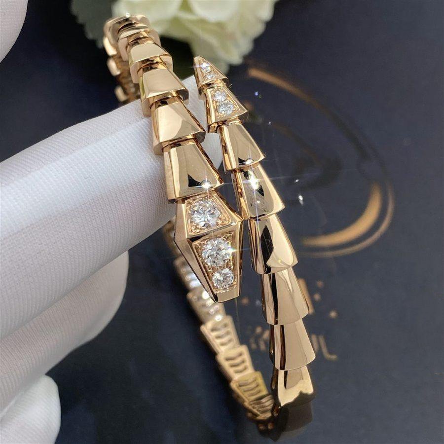 [AURORA]SERPENTI ARMBAND DIAMANTEN ROSÉGOLD