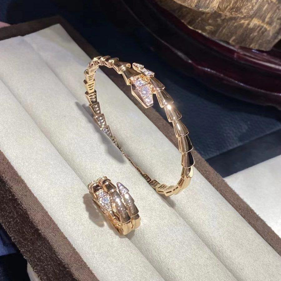 [AURORA]SERPENTI ARMBAND DIAMANTEN ROSÉGOLD