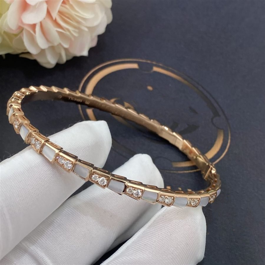 [AURORA]SERPENTI ARMBAND ROTGOLD MOP DIAMANT 