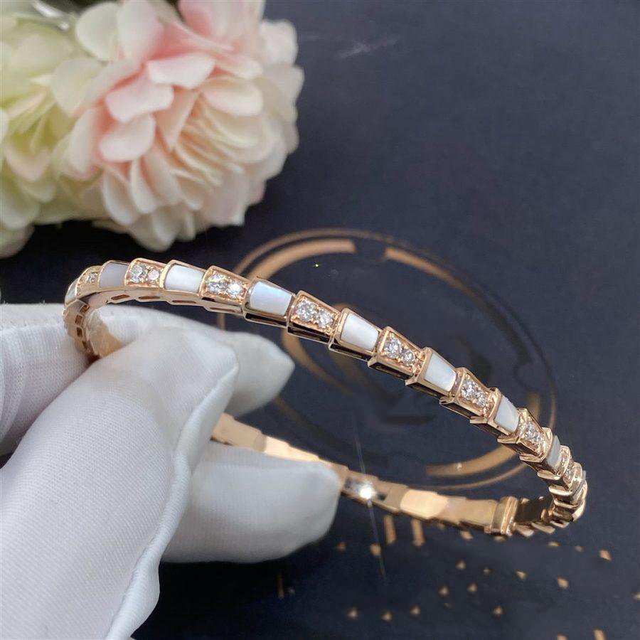 [AURORA]SERPENTI ARMBAND ROTGOLD MOP DIAMANT 