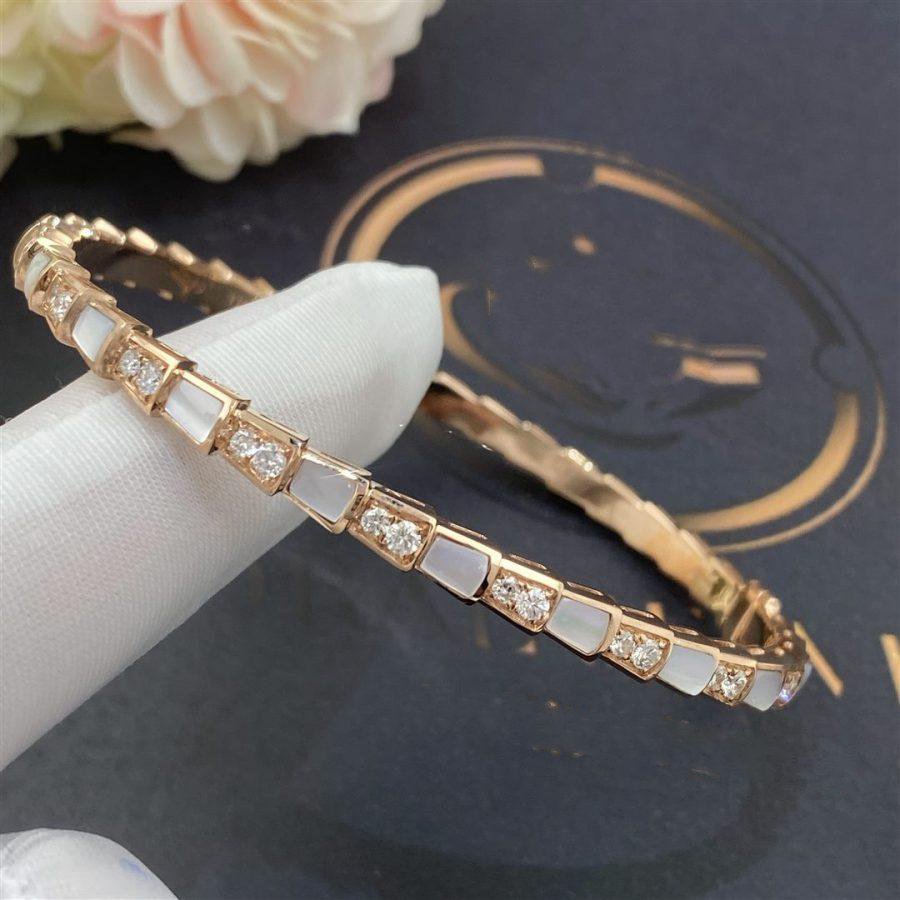 [AURORA]SERPENTI ARMBAND ROTGOLD MOP DIAMANT 