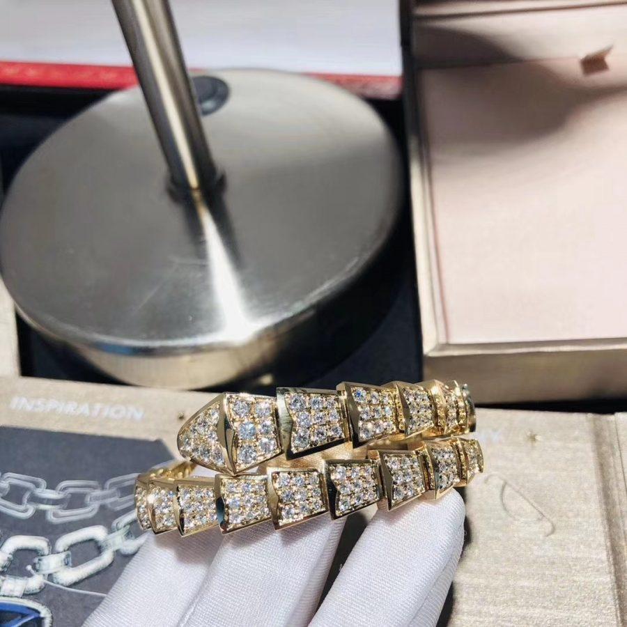 [AURORA]SERPENTI-ARMBAND 8 MM GOLDDIAMANT