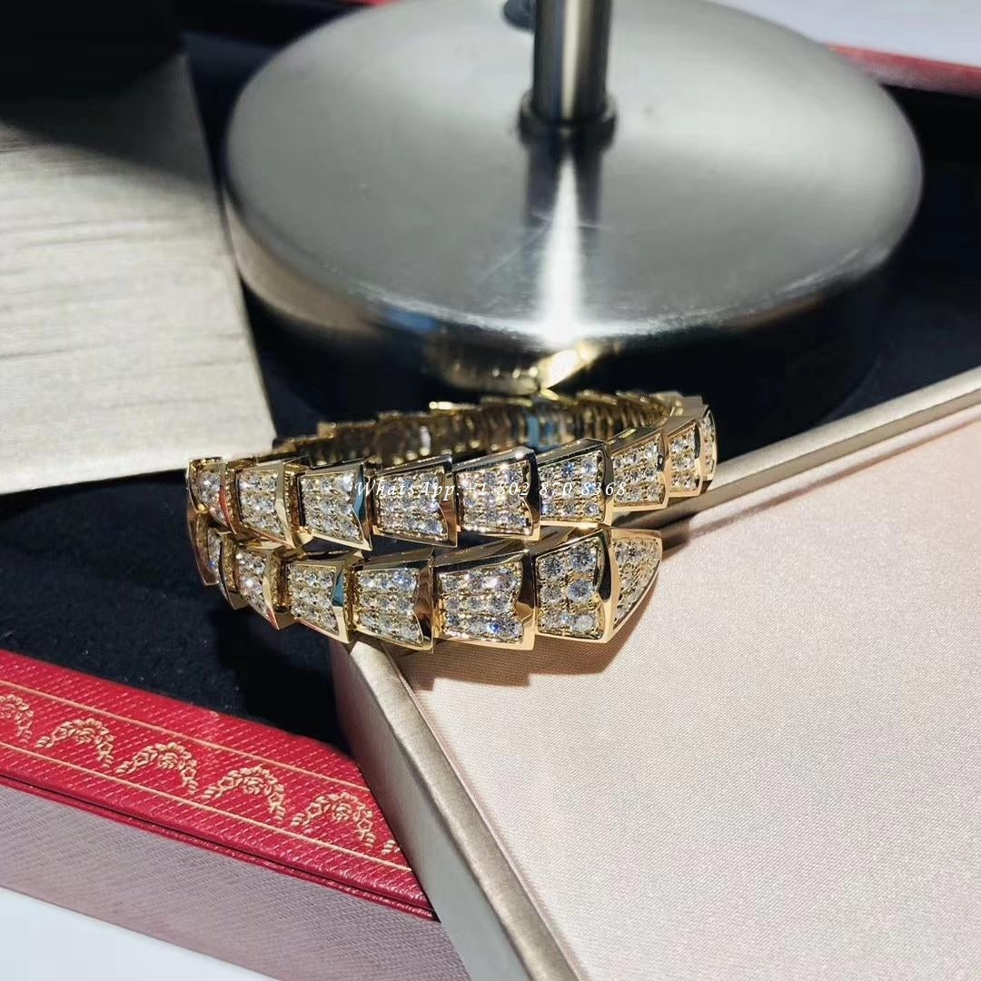 [AURORA]SERPENTI-ARMBAND 8 MM GOLDDIAMANT