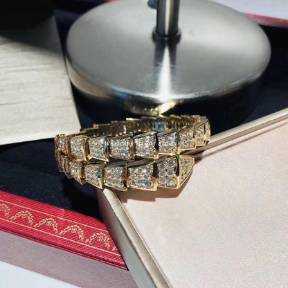 [AURORA]SERPENTI-ARMBAND 8 MM GOLDDIAMANT