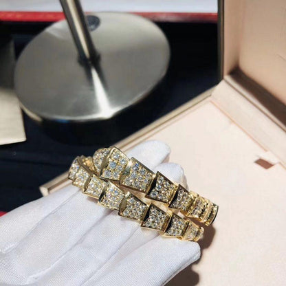 [AURORA]SERPENTI-ARMBAND 8 MM GOLDDIAMANT