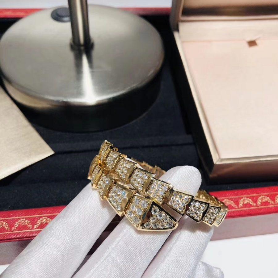 [AURORA]SERPENTI-ARMBAND 8 MM GOLDDIAMANT