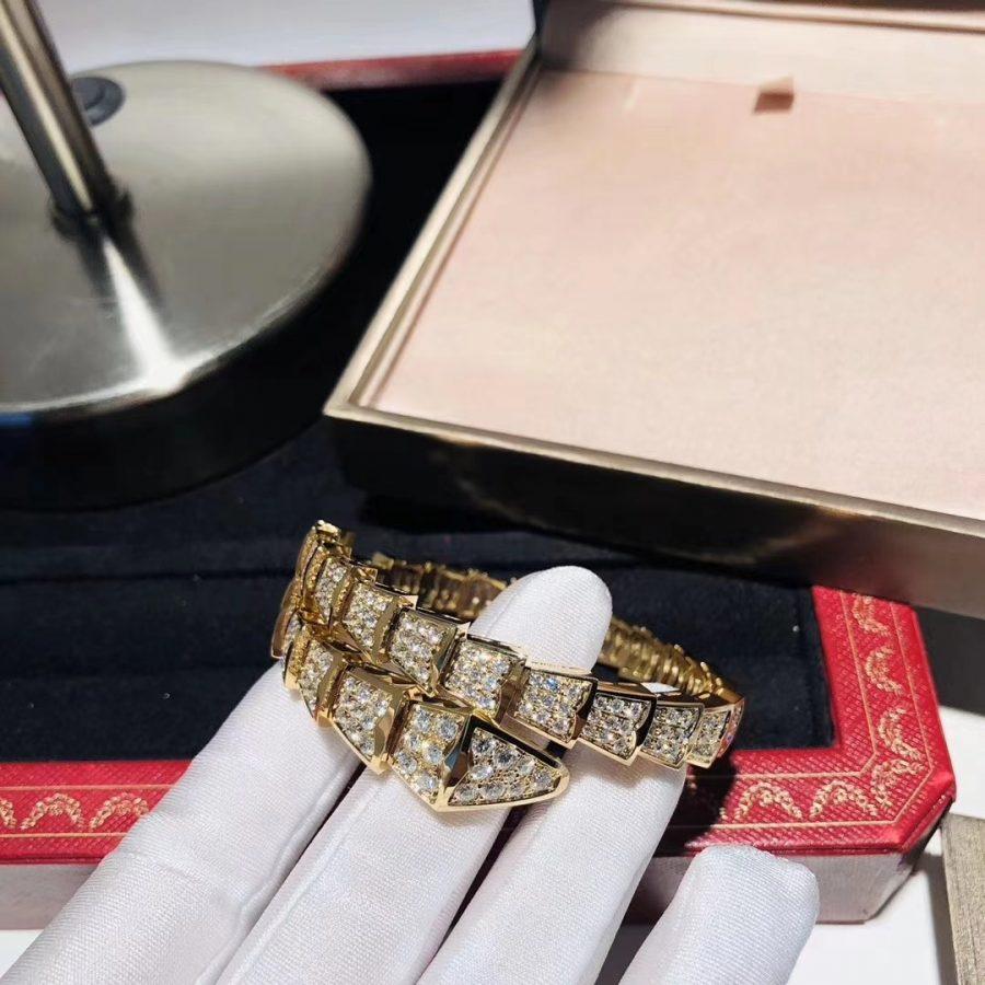[AURORA]SERPENTI-ARMBAND 8 MM GOLDDIAMANT