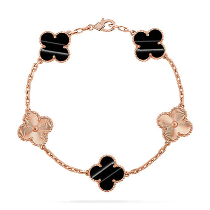 [AURORA] CLOVER 5 MOTIF PULSAR STONE BRACELET COLLECTION