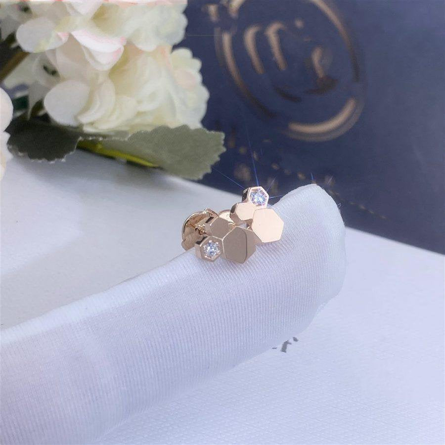 [AURORA]ビーラブ ピンクゴールド ダイヤモンド イヤリング