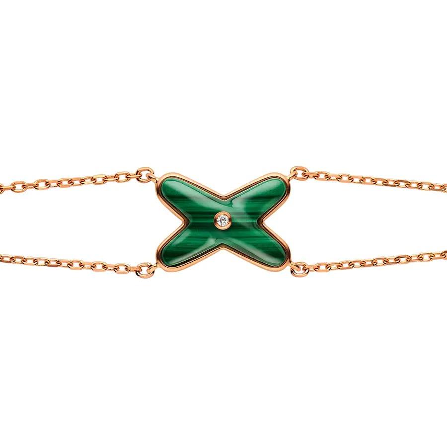 [AURORA]JEUX ARMBAND MALACHIT ROTGOLD 1 DIAMANT