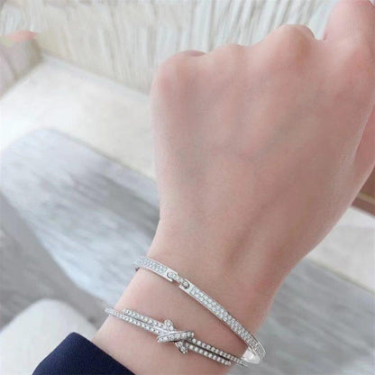 [AURORA]JEUX DE ARMBAND DIAMANTEN SILBER