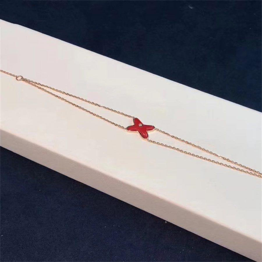 [AURORA]JEUX ARMBAND KARNEOL ROTGOLD 1 DIAMANT
