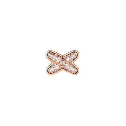 [AURORA]JEUX DE ROSA GOLD-DIAMANT-OHRRINGE