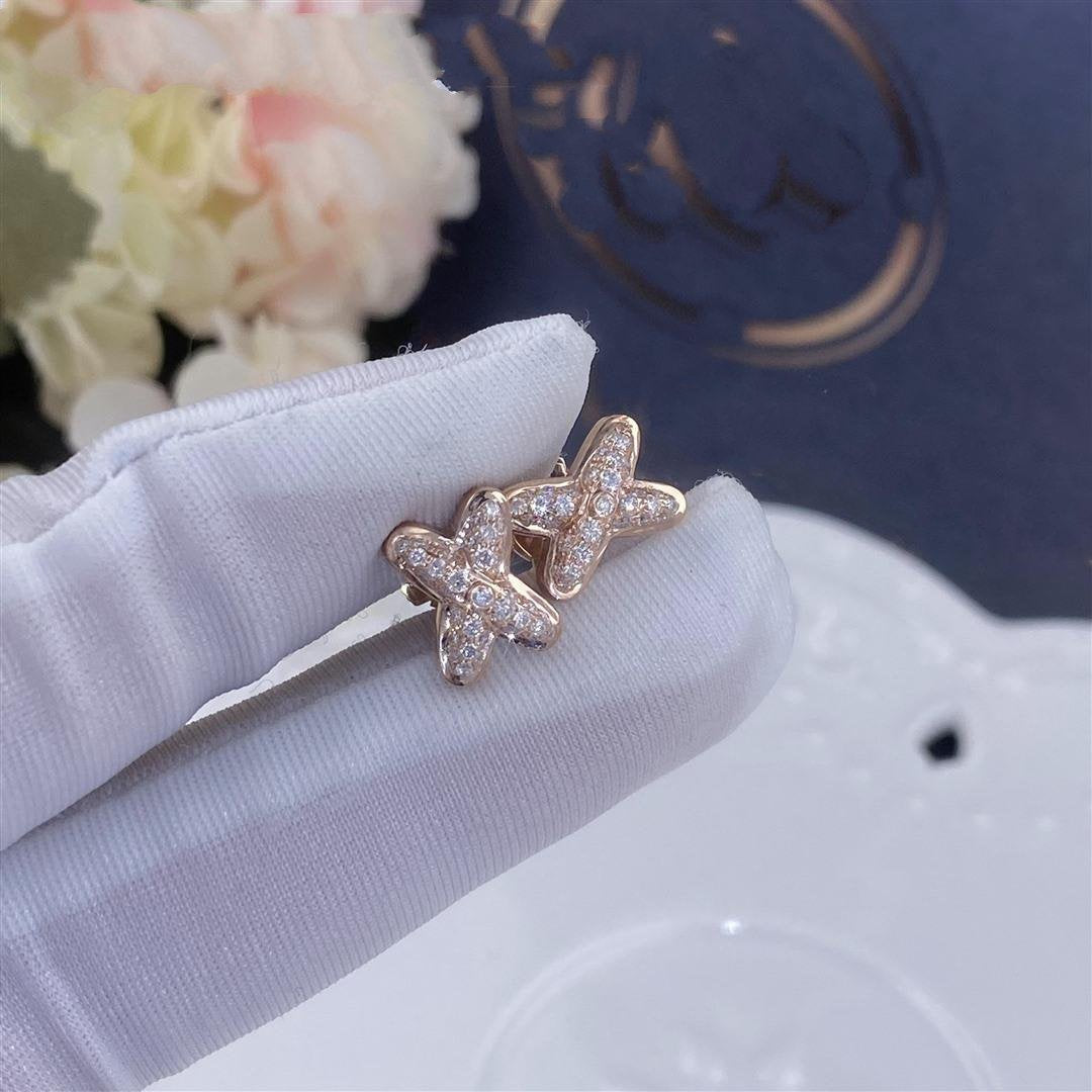 [AURORA]JEUX DE ROSA GOLD-DIAMANT-OHRRINGE