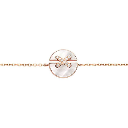 [AURORA]JEUX DE ARMBAND MOP ROSA GOLD DIAMANTEN