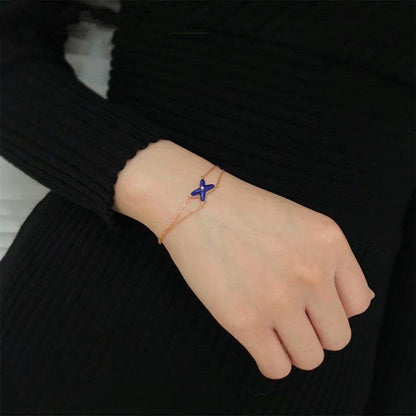 [AURORA]JEUX ARMBAND BLAUER ACHAT ROTGOLD 1 DIAMANT