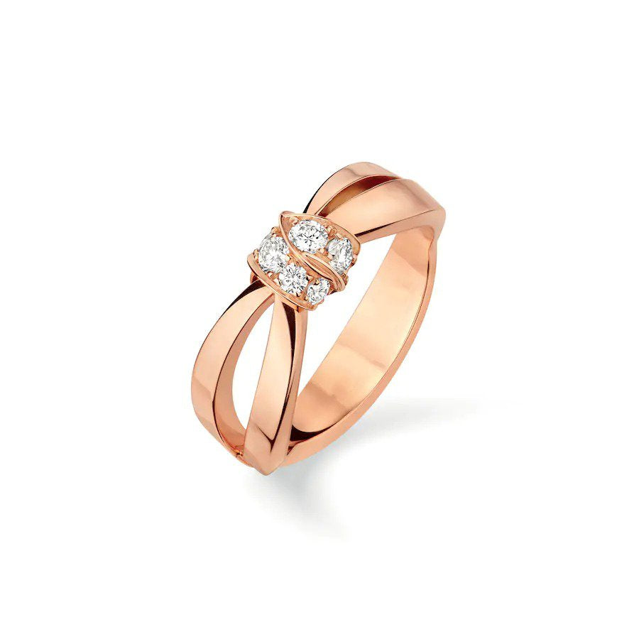 [AURORA]LIENS RING ROTGOLD DIAMANT