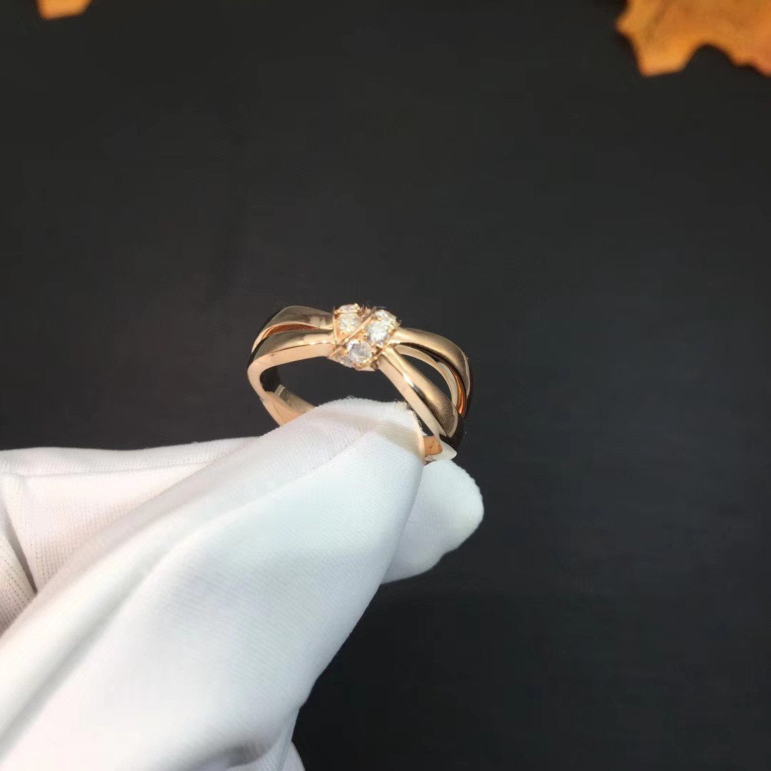 [AURORA]LIENS RING ROTGOLD DIAMANT