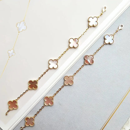 [AURORA]CLOVER 5 MOTIFS  PINK MOP BRACELET COLLECTION
