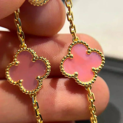 [AURORA]CLOVER 5 MOTIFS  PINK MOP BRACELET COLLECTION