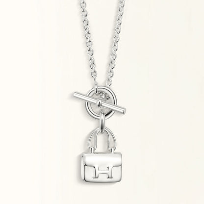 [AURORA]POP H ANHÄNGER SILBER HALSKETTE