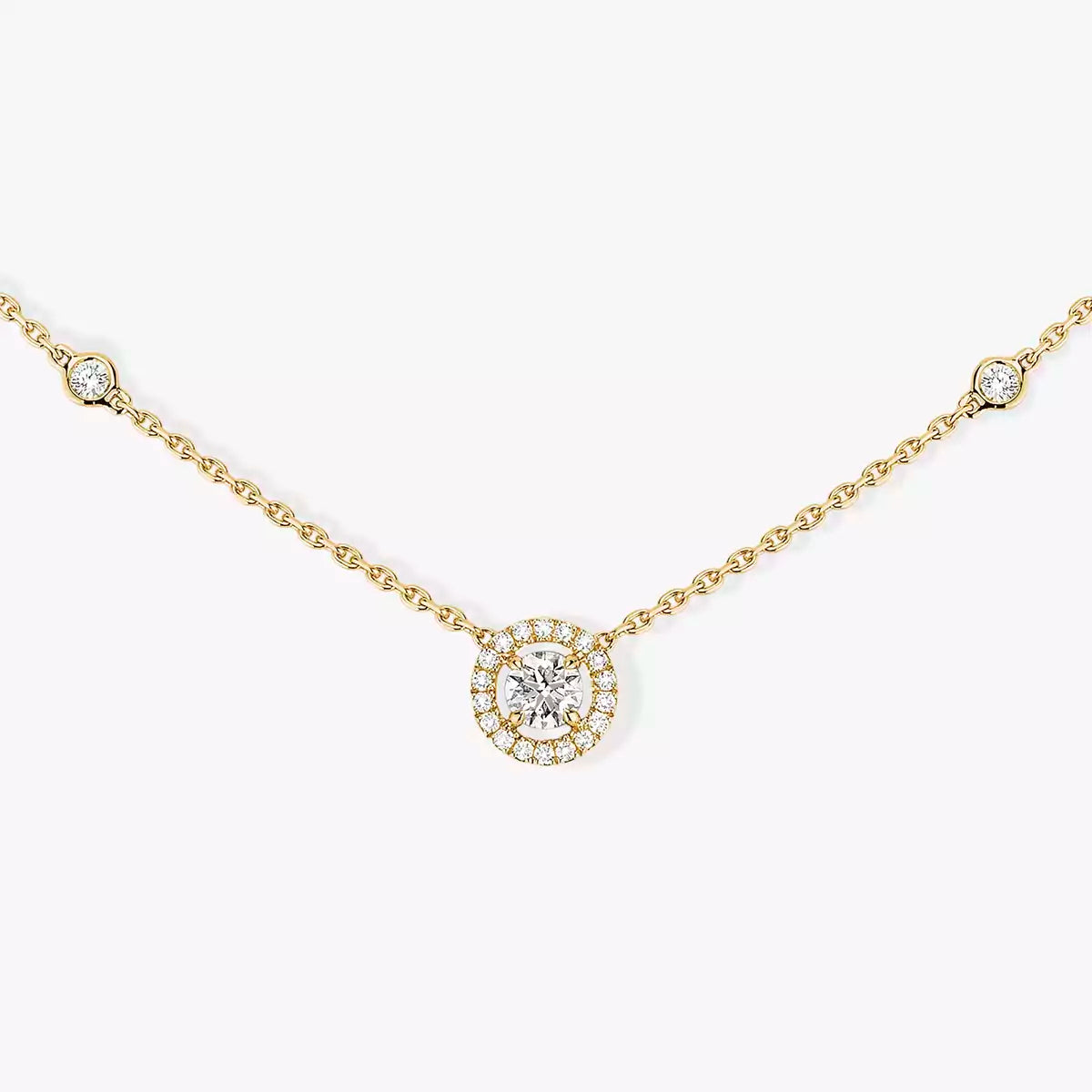 [AURORA]Diamond Necklace 0,20ct Brilliant Shape Joy