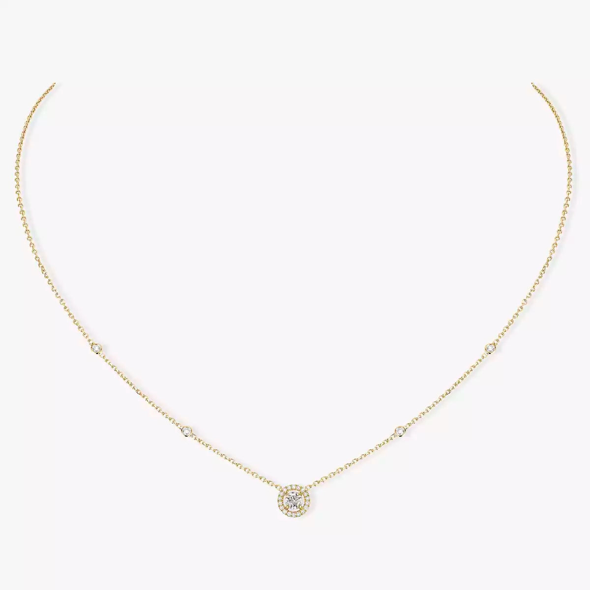 [AURORA]Diamond Necklace 0,20ct Brilliant Shape Joy